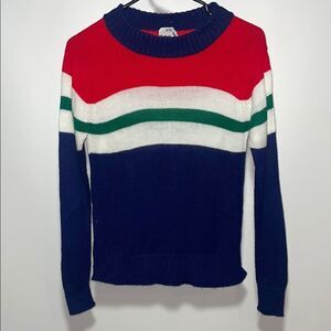 Vintage Colorful Striped Women's Sweater
